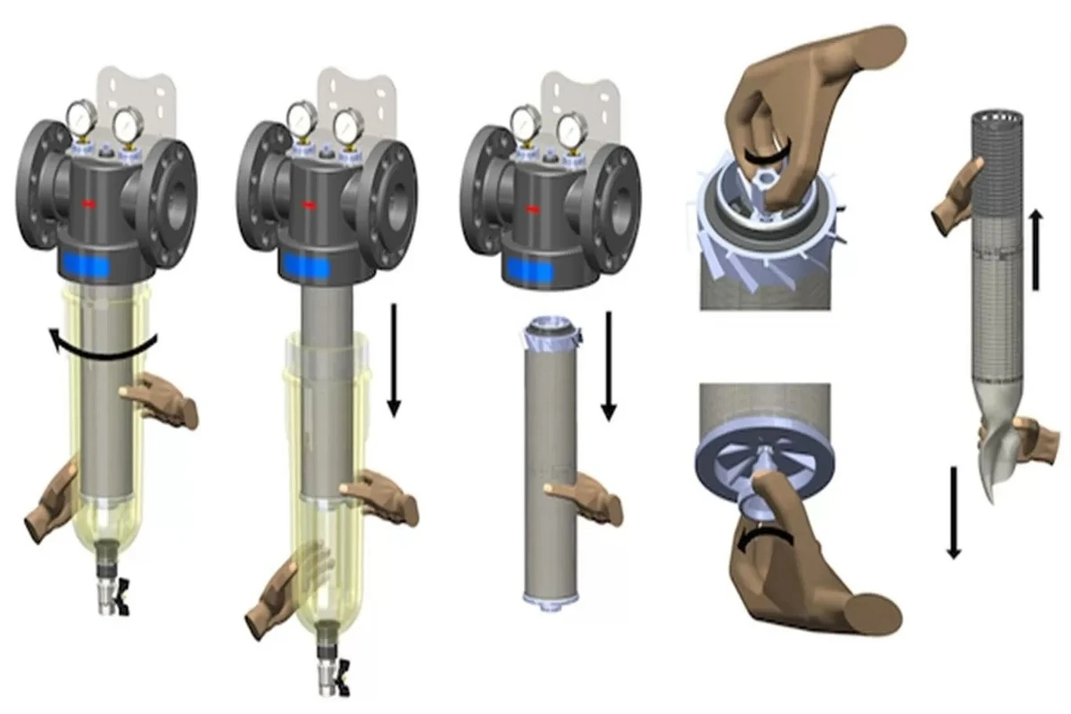 Jednoduchý proces výmeny filtračného rukávu na filtri Cintropur